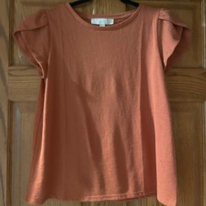 Loft rust petal sleeve tee